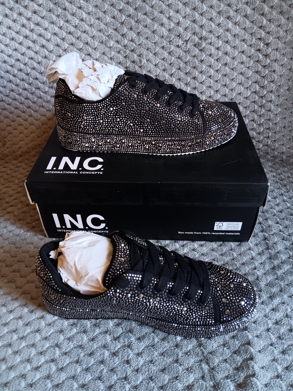 I.N.C. International Concepts Rhinestone Sneakers 
Size 5 New With a Box